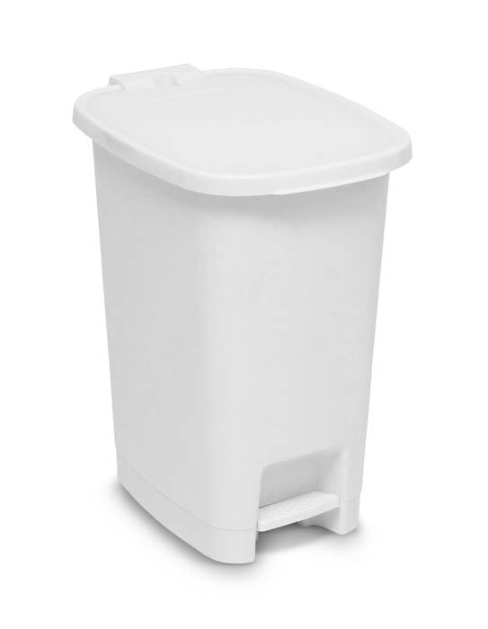 Κάδος Απορριμμάτων Πεντάλ Πλαστικό Άσπρο 25 λίτρα 28x38x45cm Tns 32-800-2036
