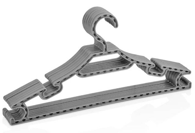 Κρεμάστρα Ντουλάπας Πλαστική Γκρί Σετ 6/τεμ TnS 32-800-2044