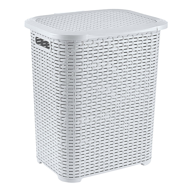 Καλάθι Απλύτων Πλαστικό 45L ΑΝΟΙΧΤΟ ΓΚΡΙ Rattan TnS 32-800-2064