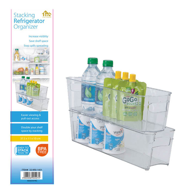 Καλάθι Τακτοποίησης και Οργάνωσης Ψυγείου Πλαστικό Διάφανο 37Χ11Χ10cm 32-800-1843
