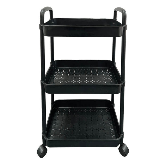 Μανάβης-Τρόλει Κουζίνας Πλαστική Μαύρη 3 Θέσεων 40x26x100cm TnS 32-950-1455