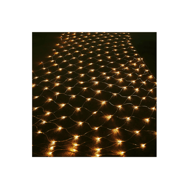 320Led Δίχτυ Χριστουγεννιάτικα Λαμπάκια Θερμό Λευκό Πράσινο Καλώδιο Επεκτεινόμενο 3x1.5m Epam