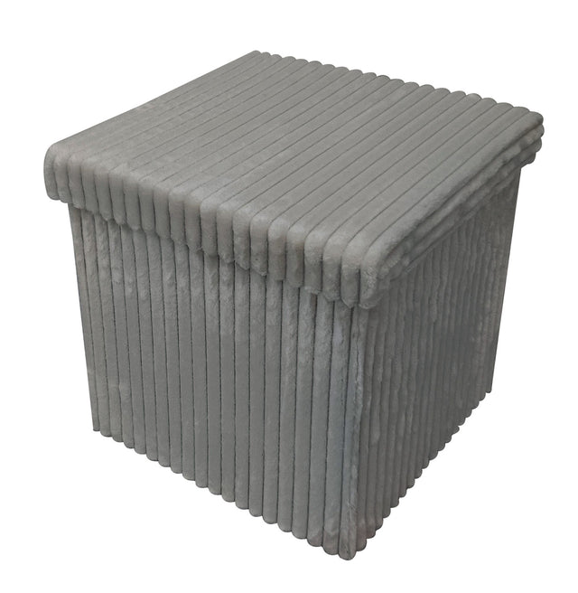 Σκαμπό Πτυσσόμενο με Αποθηκευτικό Χώρο Επενδυμένο με Ύφασμα RABBIT 38x38x38cm 3 ΧΡΩΜΑΤΑ