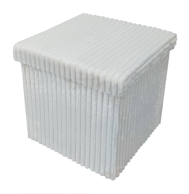 Σκαμπό Πτυσσόμενο με Αποθηκευτικό Χώρο Επενδυμένο με Ύφασμα RABBIT 38x38x38cm 3 ΧΡΩΜΑΤΑ