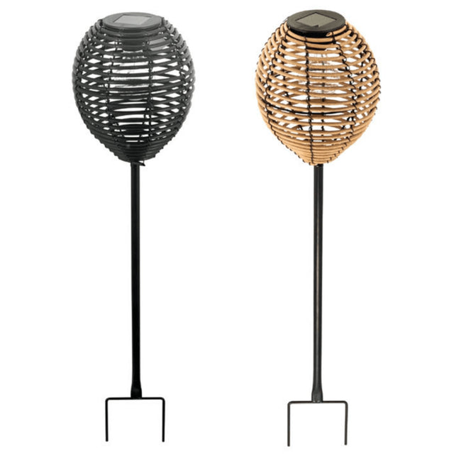 Ηλιακό Επιδαπέδιο Φωτιστικό 73cm Μαύρο Βanboo Μεταλλικό TnS 35-950-0990