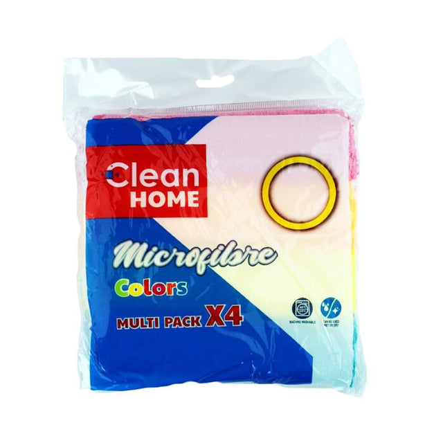 Πανάκια Καθαρισμού Σετ 4/τεμ με Μικροΐνες Γενικής Χρήσης Πολύχρωμα 30x30cm TnS 39-950-2436