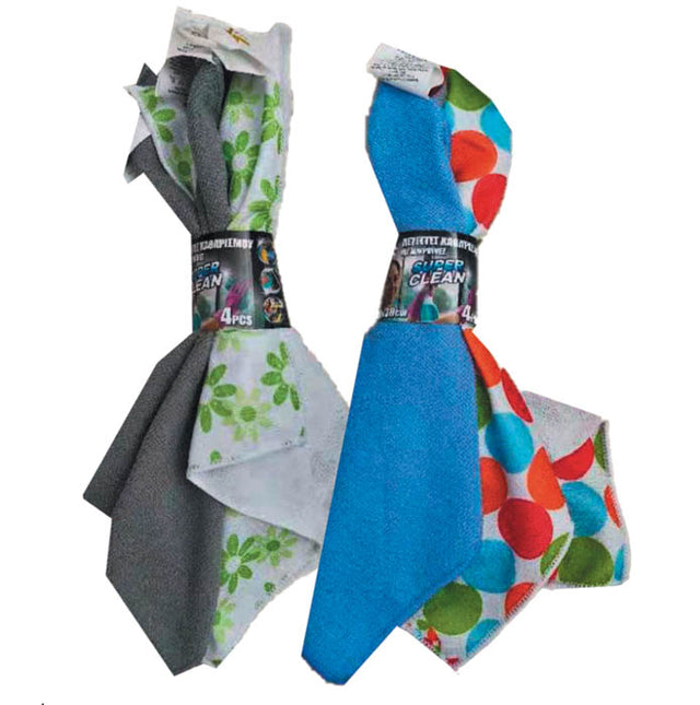 Πετσέτα Κουζίνας 30x30cm (Διάφορα Σχέδια) 4τμχ TnS