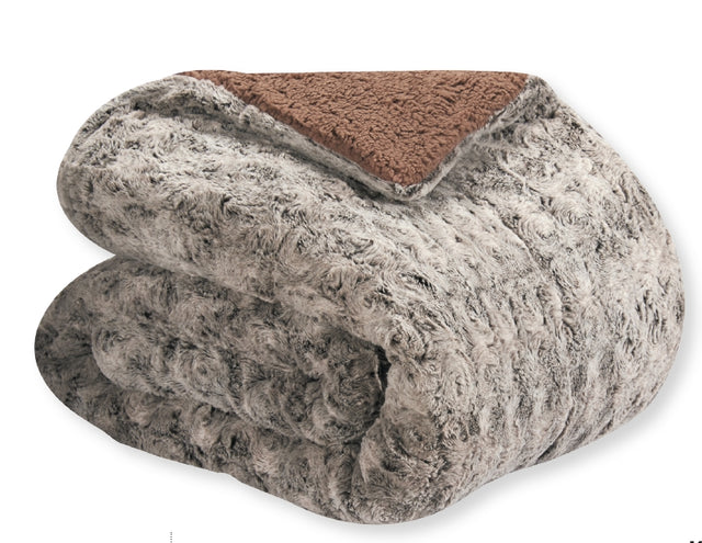 Πάπλωμα Γούνα Προβατάκι 200x220cm Σε Καφέ Απόχρωση