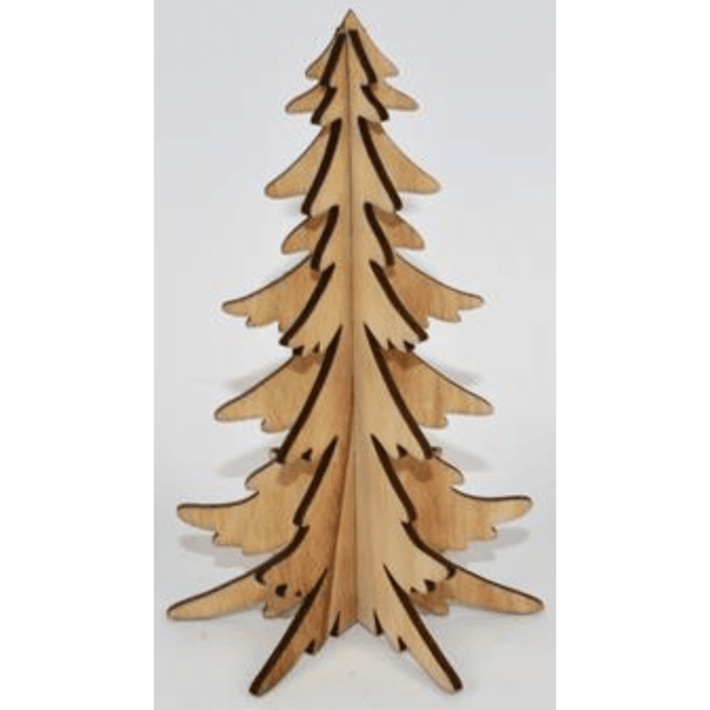 3D Δεντράκι Ξύλινο Για Χειροτεχνίες 14cm Welkhome