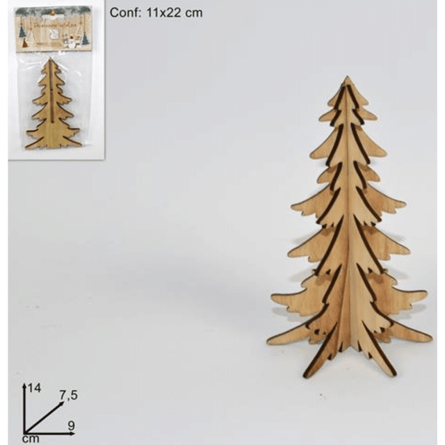 3D Δεντράκι Ξύλινο Για Χειροτεχνίες 14cm Welkhome