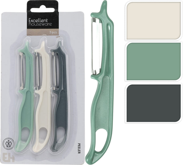 Σετ 3/τεμ Αποφλοιωτής/Καθαριστής Φρούτων & Λαχανικών Οριζόντιος