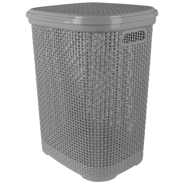 Καλάθι Απλύτων Πλαστικό 45x35x55cm Γκρι Rattan TnS 32-800-1964