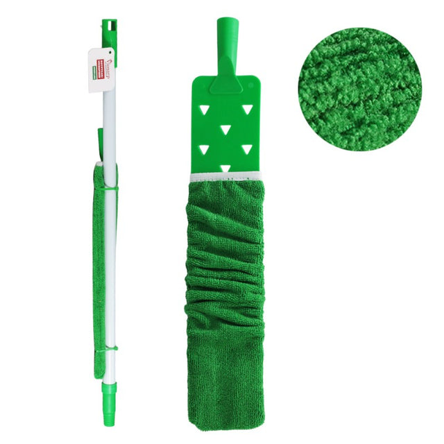 Βουρτσάκι Microfiber 36x7.5cm Ευκαμπτο Με Κονταρι 70-120cm Green Line