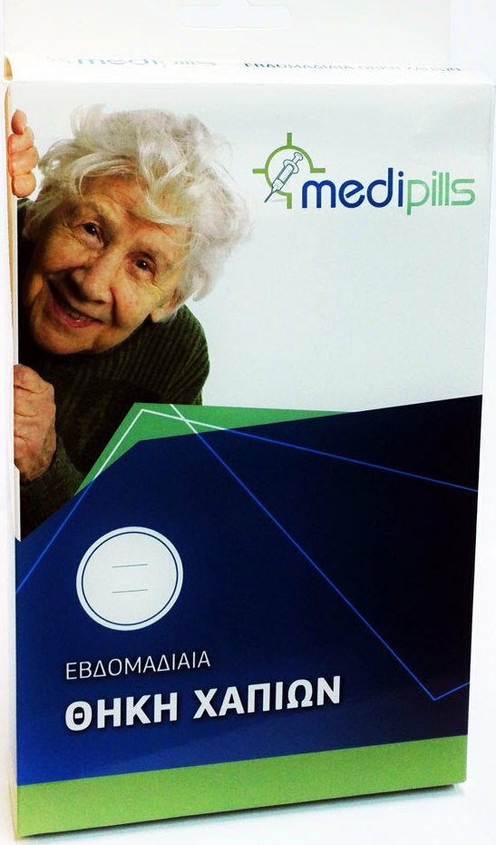 Medipills Εβδομαδιαία Θήκη Χαπιών με 28 Θέσεις σε Διάφανο χρώμα