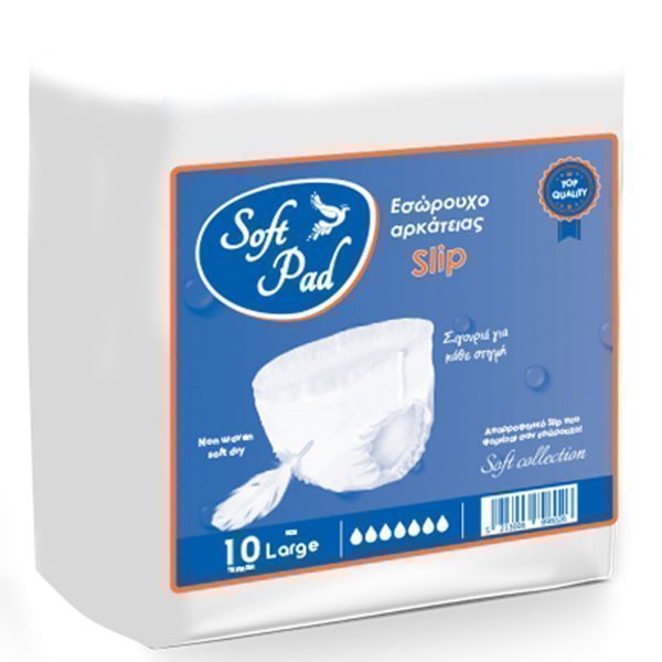 Πάνα Βρακάκι Soft Pad Ακράτειας 10τμχ. Large