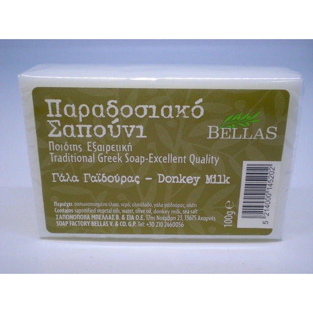 BELLAS Σαπούνι 100gr Ελαιολάδου Γάλα Γαϊδούρας Λευκό