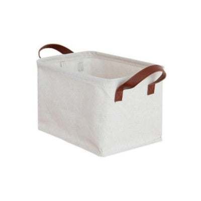 Καλάθι Αποθήκευσης Πτυσσόμενο Λινό Με Λαβές 30x24x17cm