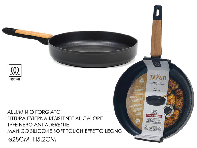 Τηγάνι Αντικολλητικό 28cm από Αλουμίνιο
με Λαβή Σιλικόνης