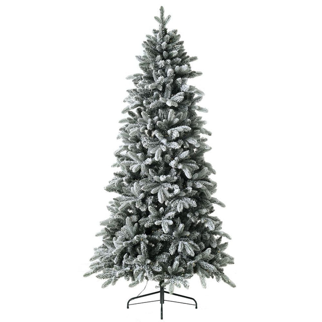 Δέντρο Χριστουγεννιάτικο Χιονισμένο SNOW WHITE 210cm με 370 LED Λευκά Λαμπάκια