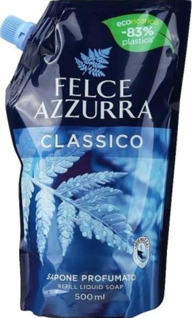 Felce Azzurra 500ml. Ανταλλακτικό Υγρό Κρεμοσάπουνο Χεριών Classico