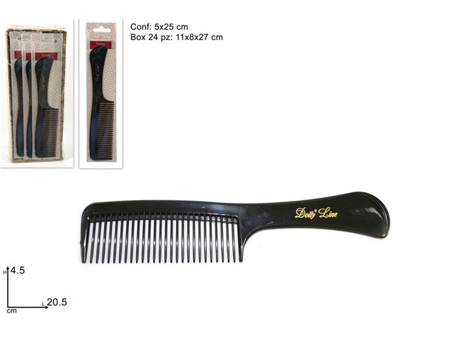 Χτένα Μαλλιών Πλαστική Μαύρη 20cm