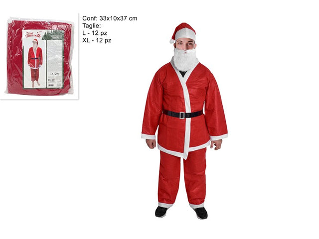 Στολή Άγιου Βασίλη Ενήλικα Χριστουγεννιάτικη One Size