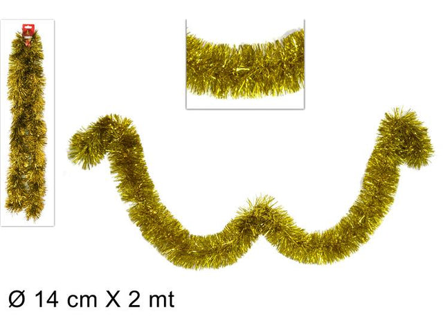 Γιρλάντα Χριστουγεννιάτικη Χρυσή Μαλακή 14x200cm