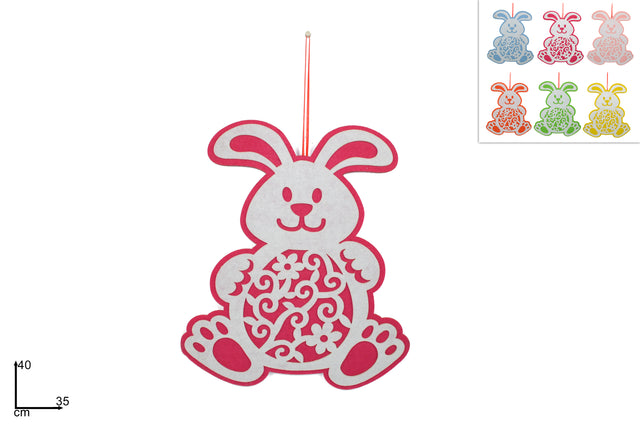 Κουνέλι Κρεμαστό Τσόχινο (Διάφορα Χρώματα) 40x35cm