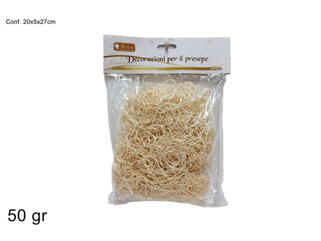 Χόρτο Διακοσμητικό Χάρτινο Φυσικό Χρώμα 50gr