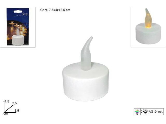 Ρεσώ Διακοσμητικό Φωτιστικό LED Μπαταρίας σε Λευκό Χρώμα Φ3.5