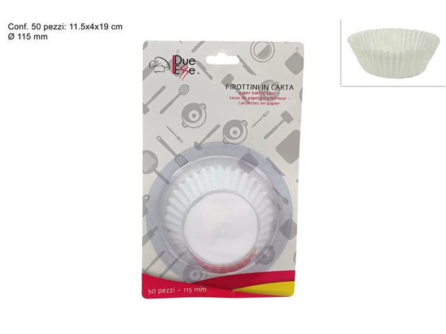 Φορμάκια Χάρτινα Λευκά 115mm-50/τεμ