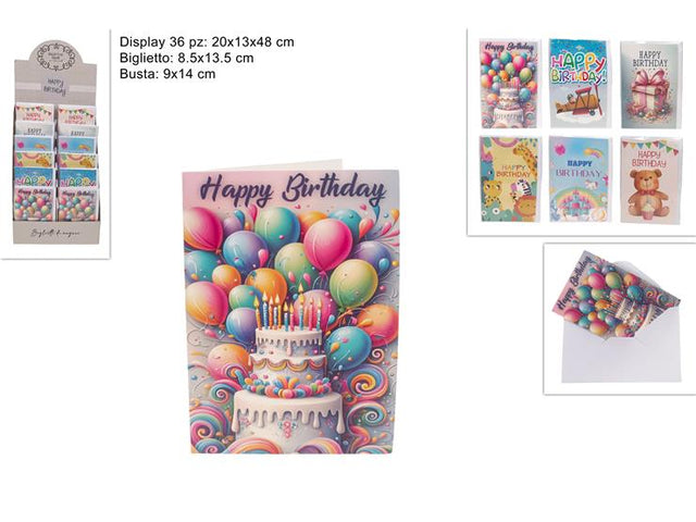 Ευχετήρια Κάρτα Γενεθλίων 3.5x8.5cm