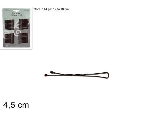 Τσιμπιδάκια Μαλλιών Καφέ Σετ 144/τεμ