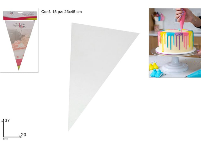 Κορνέ Γαρνιρίσματος Σακούλα 37X20cm Σετ 15Τεμ