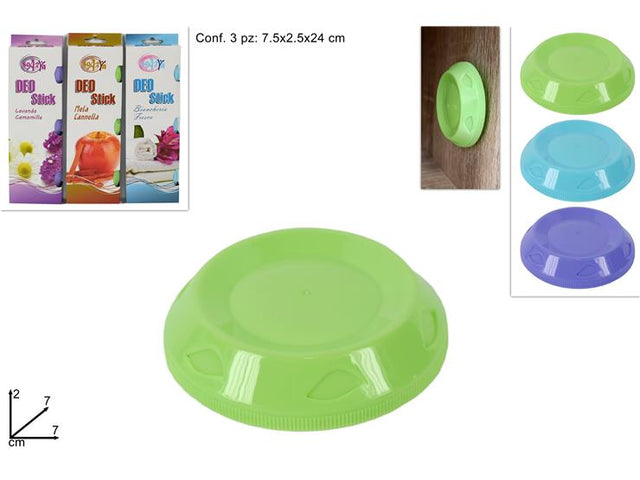 Αρωματικά Χώρου Τζέλ Στρόγγυλο με Αυτοκόλλητο Σετ 3/τεμ Διάφορα Αρώματα