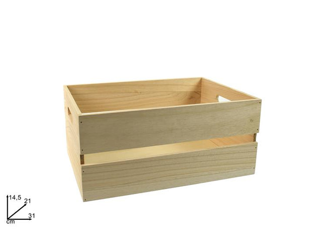 Καλάθι Ξύλινο σε Φυσικό Χρώμα 31x21x14.5cm