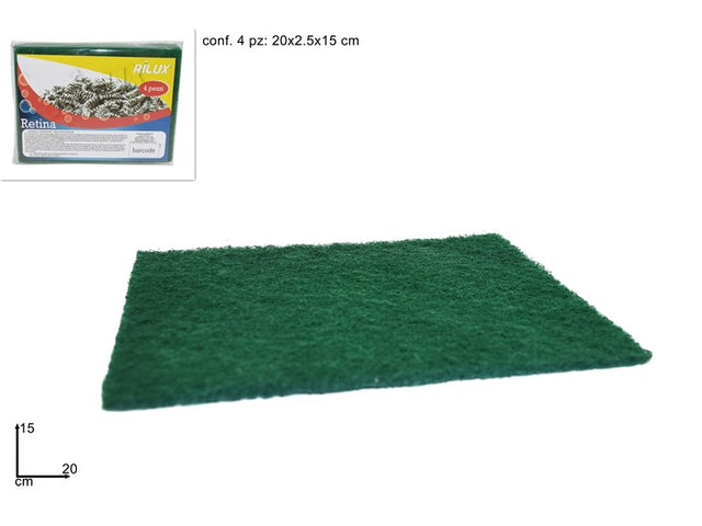 Συρμάτινο Σφουγγάρι Κουζίνας Πράσινο Σετ 4/τεμ