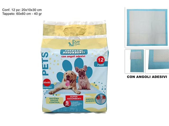 Πάνες Εκπαιδευτικές 60x60cm 12 πάνες (υποστρώματα για κατοικίδια)