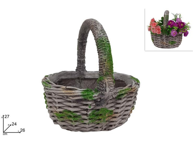 Καλάθι με Χερούλι Κααπώ Κεραμικό 27x26cm