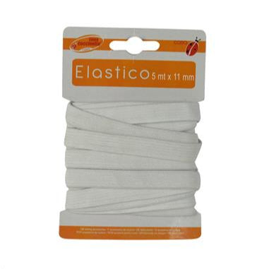 Λάστιχο Πλακέ Ραπτικής 5mt X 11mm Λευκό