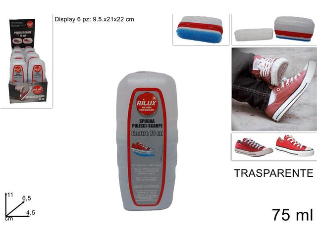 Υγρό Καθαριστικό Λευκών Παπουτσιών με Βουρτσάκι 75ml