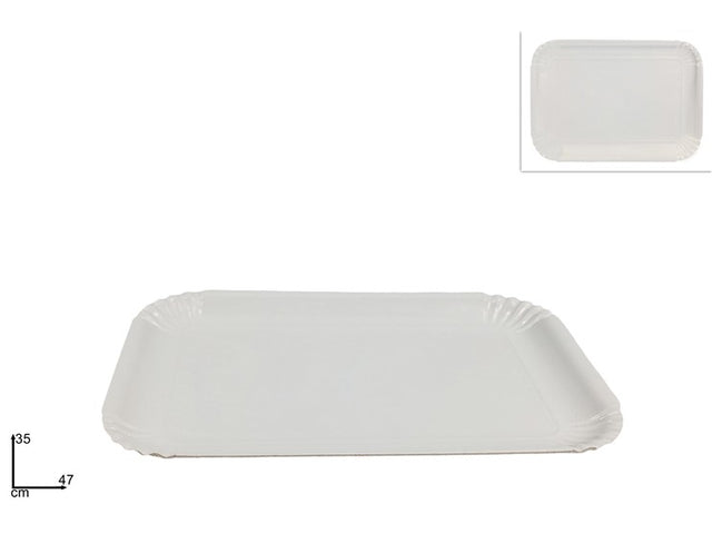 Δίσκος Σερβιρίσματος Χάρτινος Χρώμα Λευκό 35x47cm