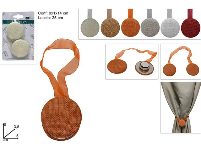 Μαγνήτες Δέστρα Κουρτίνας Σετ 2τμχ 5x3.5x5cm Welkhome