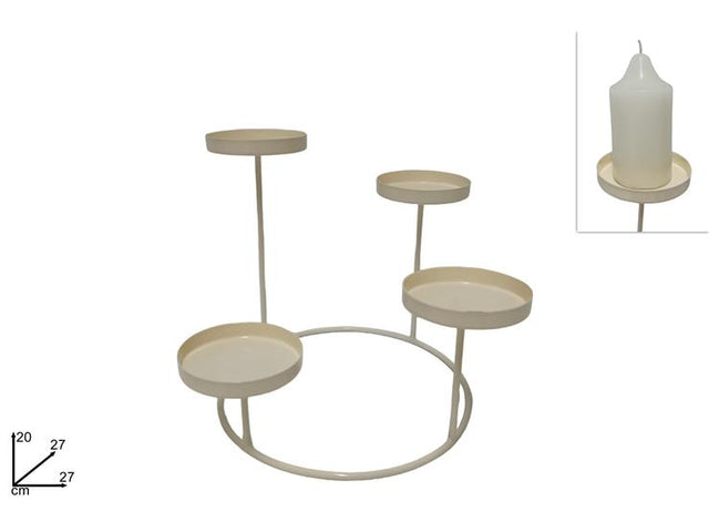 Μεταλλική Βάση για Κεριά 4 Θέσεων 20cm