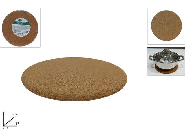 Σουπλά Κατσαρόλας Στρόγγυλο από Φελλό 17x1cm