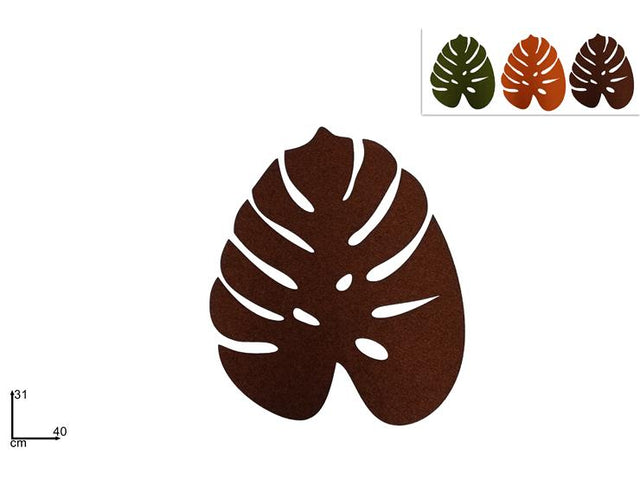 Σουπλά από Τσόχα σε Σχήμα Φύλλου 40cm