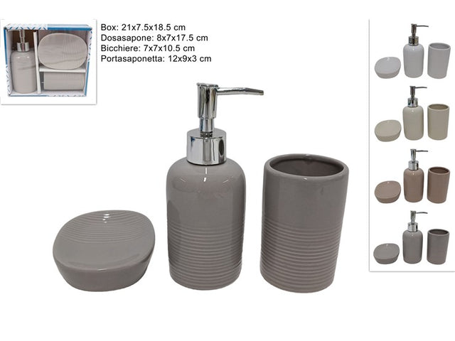 Σετ Αξεσουάρ Μπάνιου Κεραμικό 3/τεμ