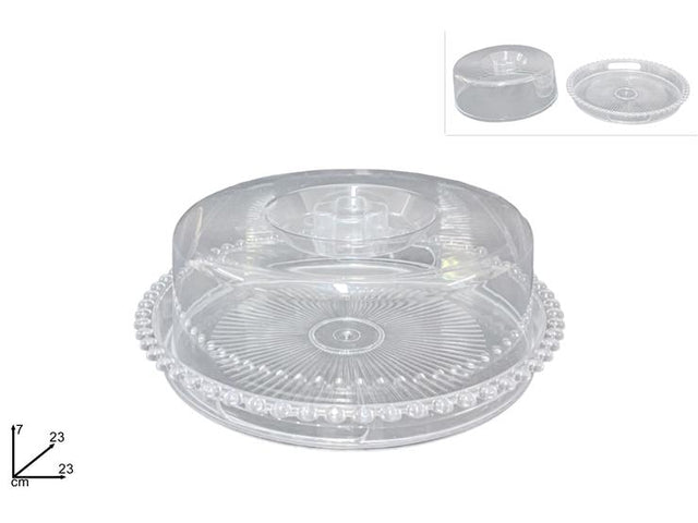 Τουρτιέρα Πλαστική Διάφανη 23cm