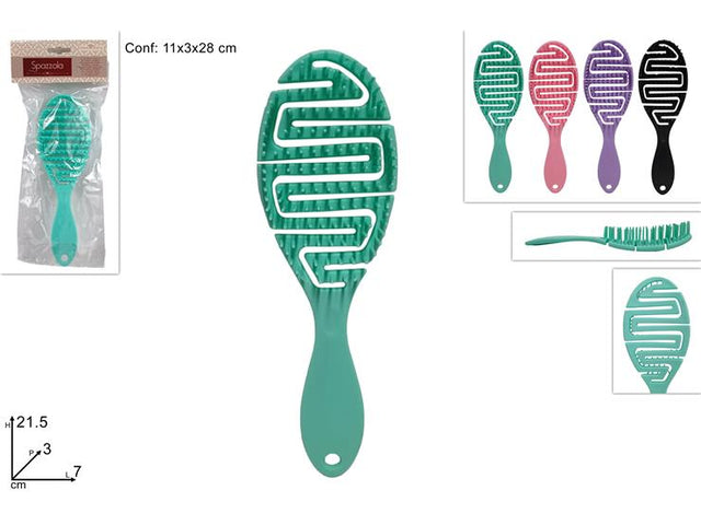 Βούρτσα Μαλλιών Οβάλ Πλαστική 21cm