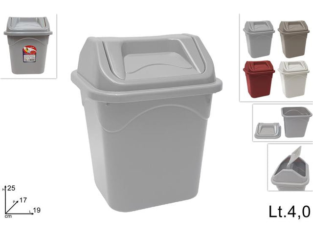 Κάδος Απορριμάτων Παλλόμενος Πλαστικός Mini 4lt